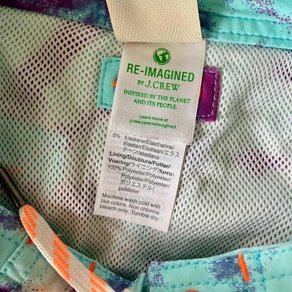 J. Crew Crewcuts Slim Fit Tie Dye Swim Trunks Size 7 - Picture 8 of 13